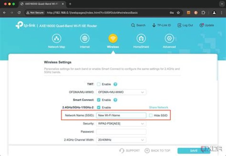 How do I change my WiFi name SSID and password?