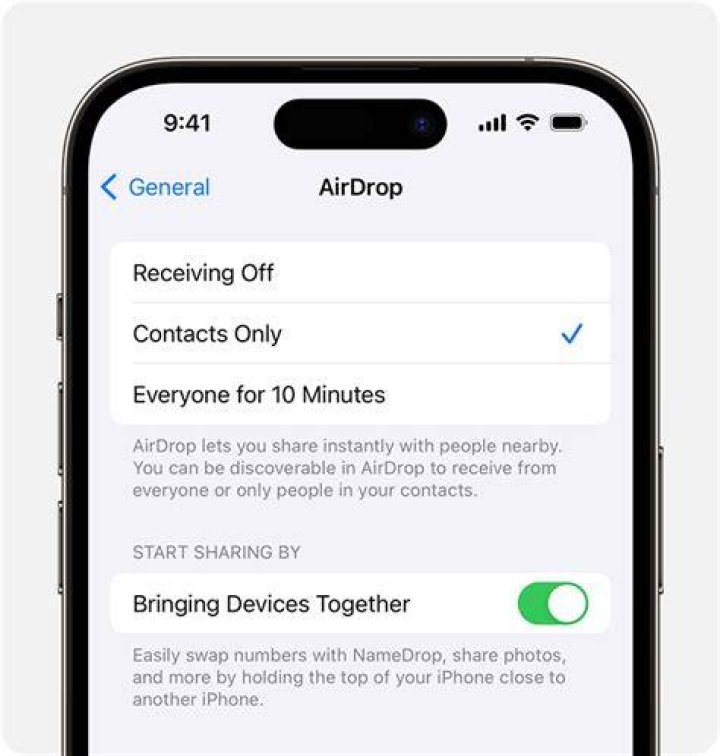How do I turn on AirDrop on my phone?