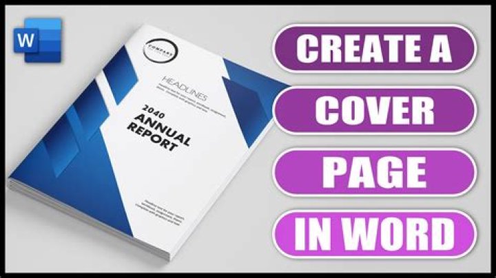 How do you make an attractive cover page on Microsoft Word?