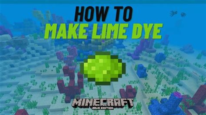 How do you make lime green dye in Minecraft?