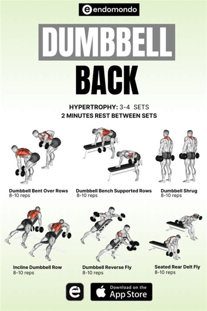 How do you work your back with dumbbells?