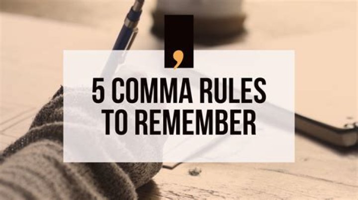 What are the 5 comma rules?