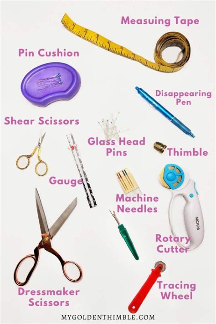 What are the tools used in sewing?
