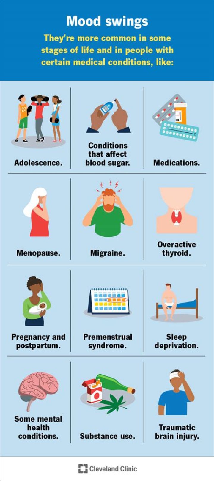 What causes severe mood swings?