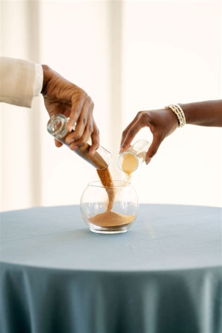 What is the meaning of the sand ceremony in weddings?