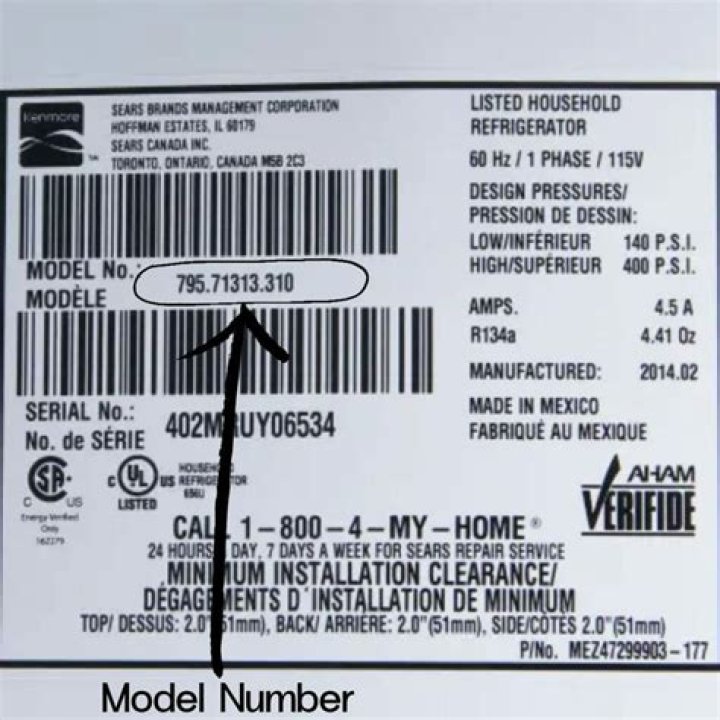 Where can I find my fridge model number?