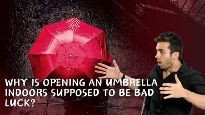 Where did the superstition of opening an umbrella come from?