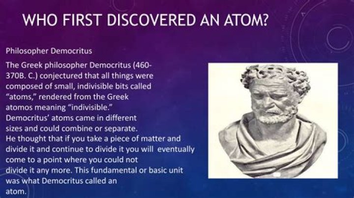 Who first discovered an atom?